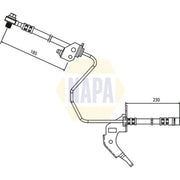 NAPA Brake Hydraulic Hose Line Rear Right NBH1120