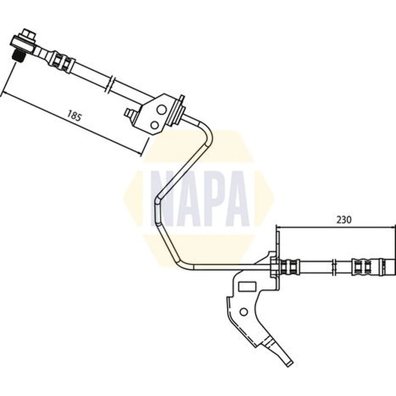 NAPA Brake Hydraulic Hose Line Rear Right NBH1120