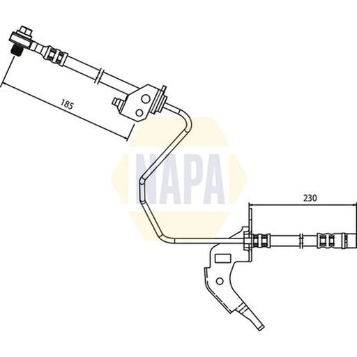 NAPA Brake Hydraulic Hose Line Rear Right NBH1120