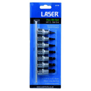 Laser Ball End Hex Socket Bit Set 3/8"D 7pc 2179 Laser - Dynamic Drive