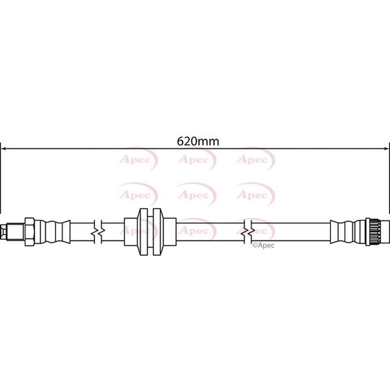 Apec Brake Hydraulic Hose Line Rear HOS4313