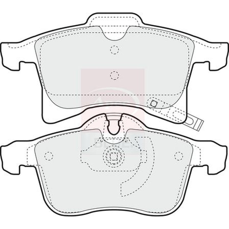 Apec Front Brake Pad Set fits Opel Adam 2014-2019 1.4
