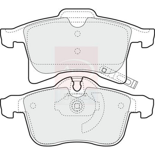 Apec Front Brake Pad Set fits Opel Adam 2014-2019 1.4