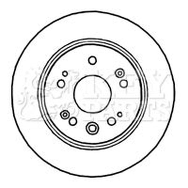 Key Parts 2 x Solid Brake Discs fits Honda Cr-V 2001-2007 2.0