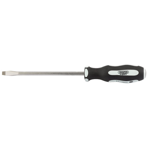 Draper 'Pound Thru' Plain Slot Soft Grip Screwdriver, 6.5 x 150mm 35183 Draper - Dynamic Drive