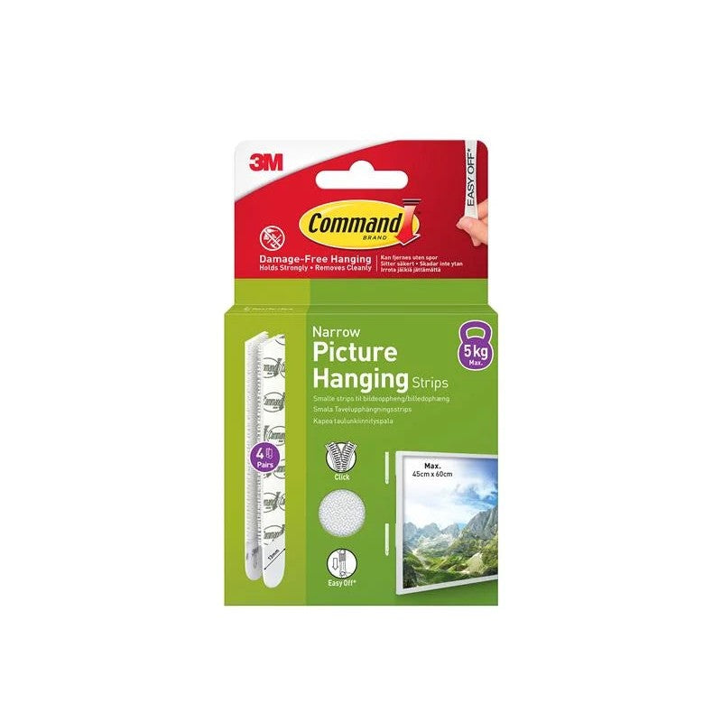 Command™ Picture Hanging Strips Narrow x 4 7100337191 - 7100337191