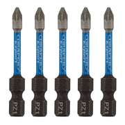 Draper Expert PZ-Type Impact Screwdriver Bits, No.1 x 50mm, 1/4" Hex (Pack of 5) Draper - Dynamic Drive