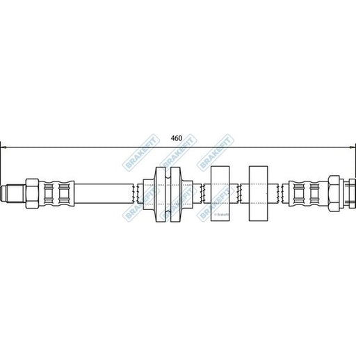 Apec Brake Hydraulic Hose Line Front fits Fiat Multipla 1999-2010 1.6 1.9