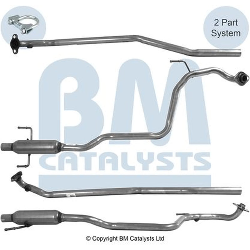 BM Catalysts Exhaust Pipe OD fits Toyota Yaris/Vitz 2005-2011 1.0