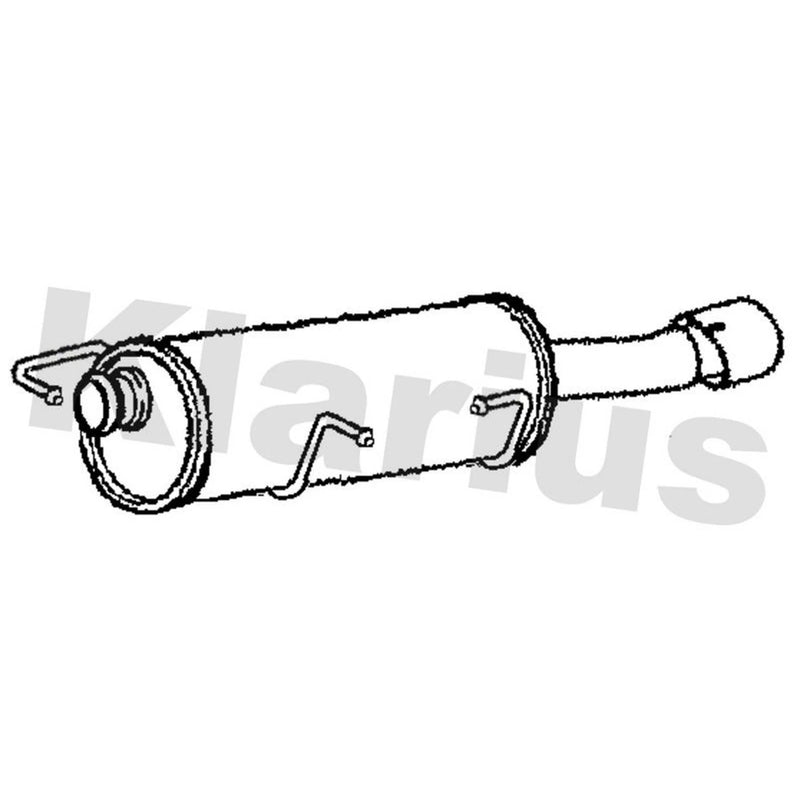Klarius Box With Tail Pipe Rear fits Peugeot 307 Cc 2003-2009 2.0