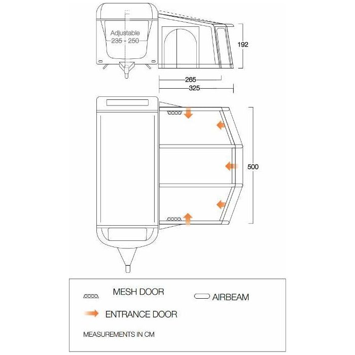 Vango Tuscany Air 500 Elements ProShield Caravan Awning Vango - Dynamic Drive