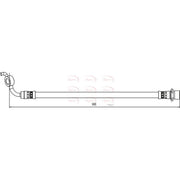 Apec Brake Hydraulic Hose Line Rear Left fits Toyota Harrier 2003-2013 2.4