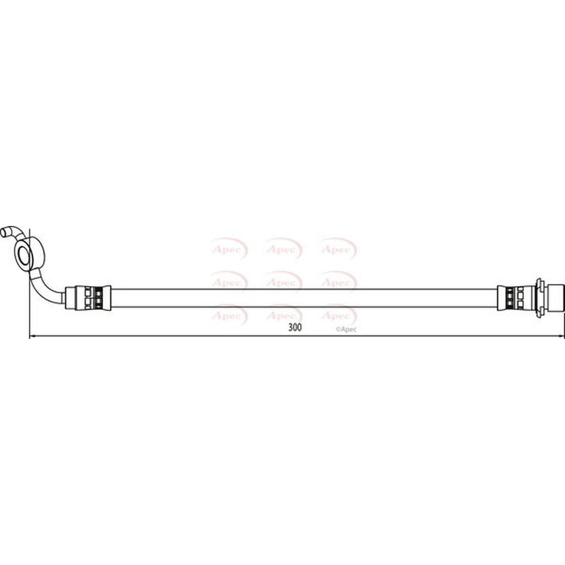 Apec Brake Hydraulic Hose Line Rear Left fits Toyota Harrier 2003-2013 2.4
