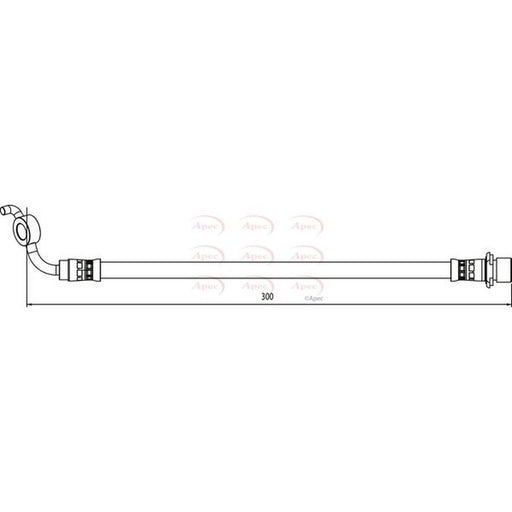 Apec Brake Hydraulic Hose Line Rear Left fits Toyota Harrier 2003-2013 2.4