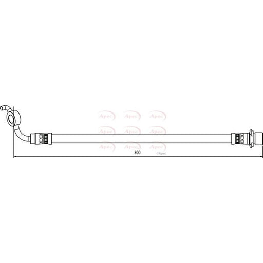 Apec Brake Hydraulic Hose Line Rear Left HOS4128