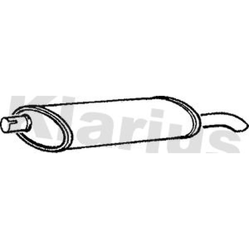 Klarius Box With Tail Pipe Rear fits Opel Astra F 1991-1998 1.4 1.6 1.7 2.0