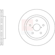 Apec 2 x Vented Rear Brake Discs SDK6950-x2