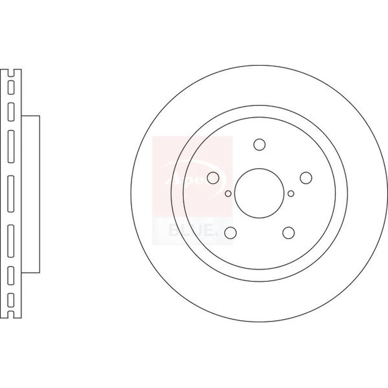 Apec 2 x Vented Rear Brake Discs SDK6950-x2