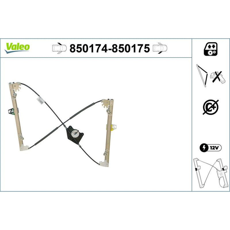 Valeo Electric Window Regulator Lifter Left Front 850174