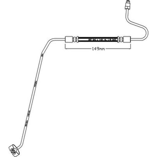 Juratek Brake Hydraulic Hose Line outer JBH1254R