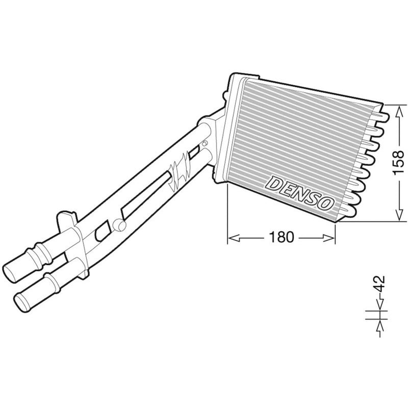 Denso Heater Matrix Core Heat Exchanger fits Fiat 500 2007 on 1.3 1.4