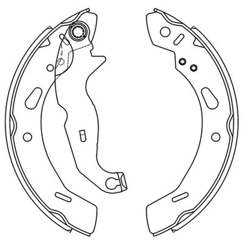 Abtex Brake Shoe Set Axle Kit fits Ford Fiesta 2010-2017 1.6