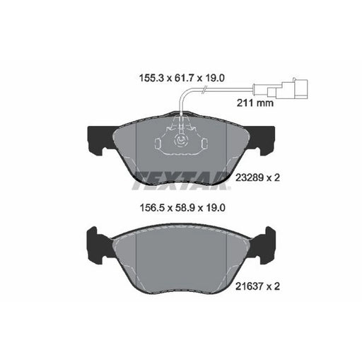 Textar Front Brake Pad Set 2328902