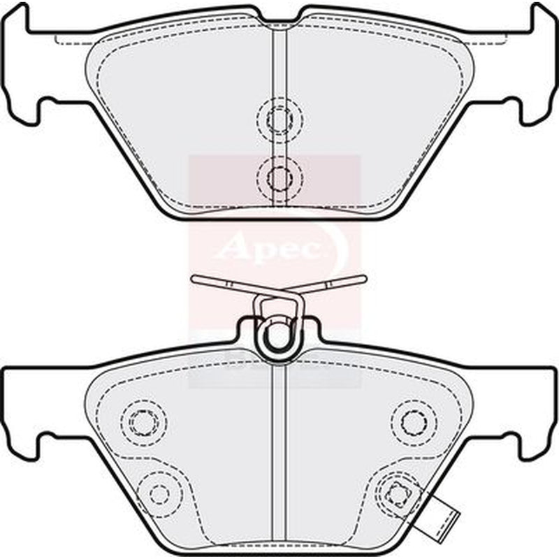 Apec Rear Brake Pad Set fits Subaru Crosstrek 2023 on 2.0