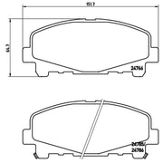 Brembo 4 x Front Brake Pad Set fits Honda Accord IX 2012 on 2.4