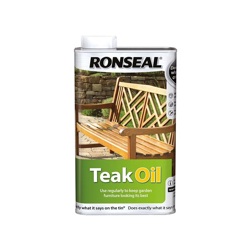 Ronseal Garden Furniture Teak Oil Can 1 litre Ronseal - Dynamic Drive