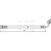 Apec Brake Hydraulic Hose Line Front Left fits Toyota Hiace IV 1989-2012