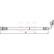 Apec Brake Hydraulic Hose Line Front Left HOS3604