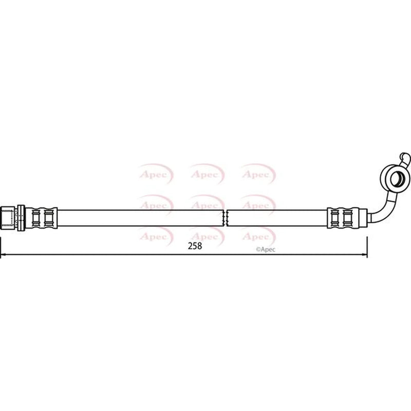 Apec Brake Hydraulic Hose Line Front Left HOS3604