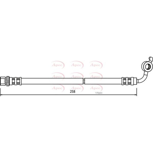 Apec Brake Hydraulic Hose Line Front Left fits Toyota Hiace IV 1989-2012