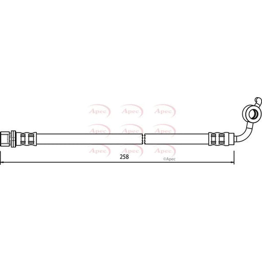 Apec Brake Hydraulic Hose Line Front Left HOS3604