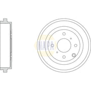NAPA Brake Drum Assembly Rear fits Nissan NV200 2010-2011 1.5 1.6
