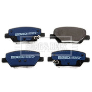 Borg & Beck Rear Brake Solid Discs & Pads fits Fiat Tipo 2015-2020 1.3 1.4 1.6