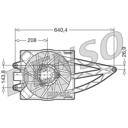 Denso Engine Cooling Fan fits Fiat Panda 2003-2004 1.1 1.2