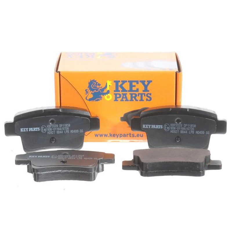 Key Parts 4 x Rear Brake Pad Set fits Citroën C4 Grand Picasso I 2006-2013