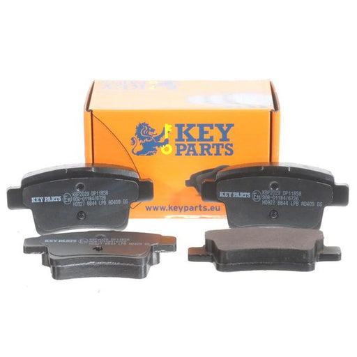 Key Parts 4 x Rear Brake Pad Set fits Citroën C4 Grand Picasso I 2006-2013