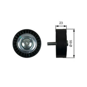 Gates V-Ribbed Belt Deflection/Guide Pulley T36622