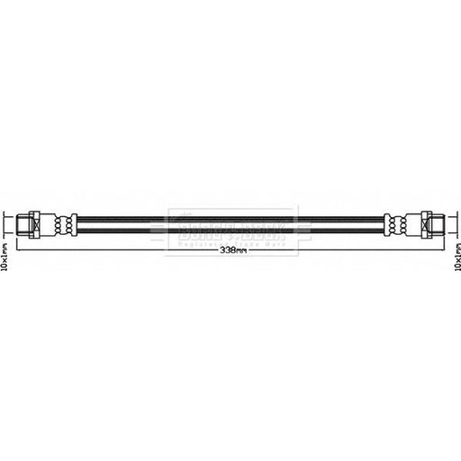 Borg & Beck Brake Hydraulic Hose Line Rear Right BBH8090