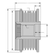 Hella Alternator Overrunning Freewheel Clutch 9XU 358 039-261