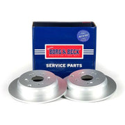 Borg & Beck 2 x Solid Rear Brake Discs BBD4748-x2