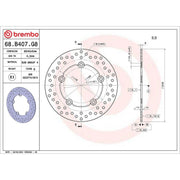 Brembo Rear Brake Rigid Brake Disc Discs & Pads fits Honda Nc 2011-2013