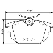 Mintex Rear Brake Pad Set fits Alfa Romeo 145 1994-2001 1.4 1.6 1.7 1.8 1.9 2.0