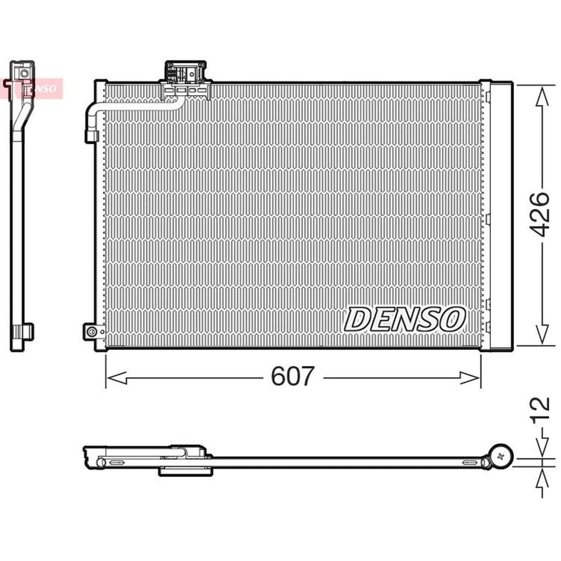 Denso Air Conditioning Condenser fits Mercedes-Benz C-Class 2008-2014