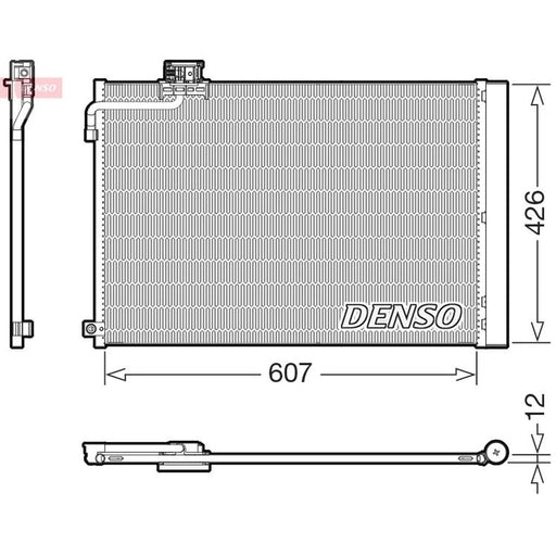Denso Air Conditioning Condenser fits Mercedes-Benz C-Class 2008-2014