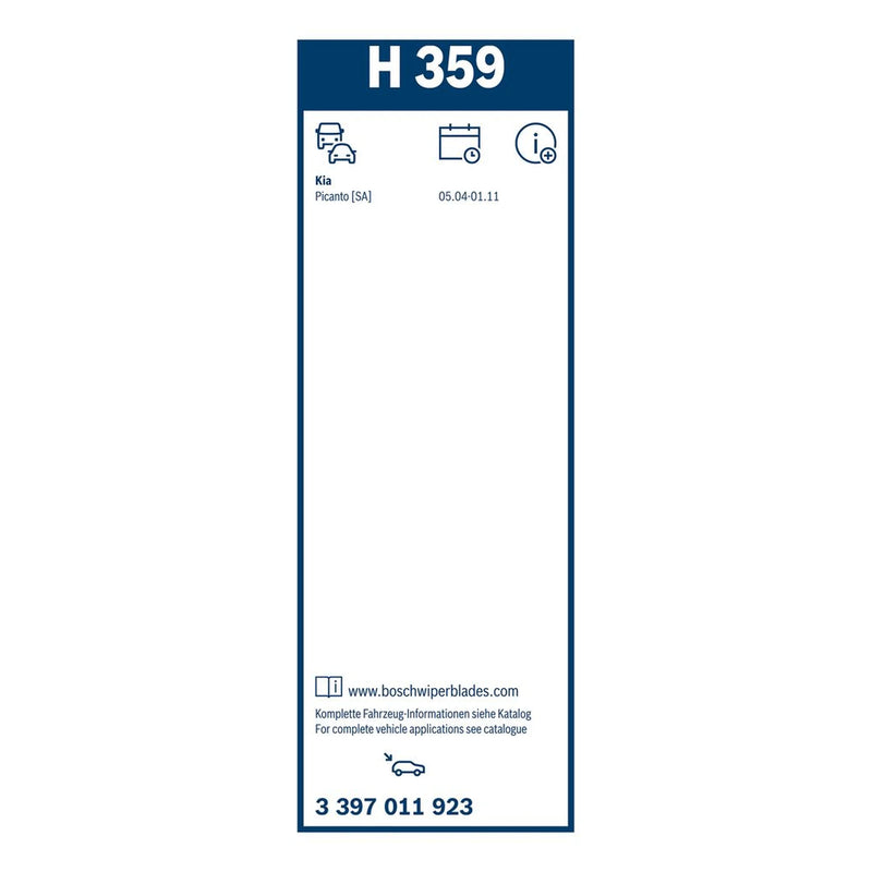 Bosch Conventional Wiper Blade 350mm — H359 fits Kia Picanto I 2004-2011 1.0 1.1