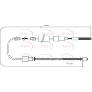 Apec Handbrake Cable Left Rear fits Seat Toledo 1991-1999 1.6 1.8 1.9